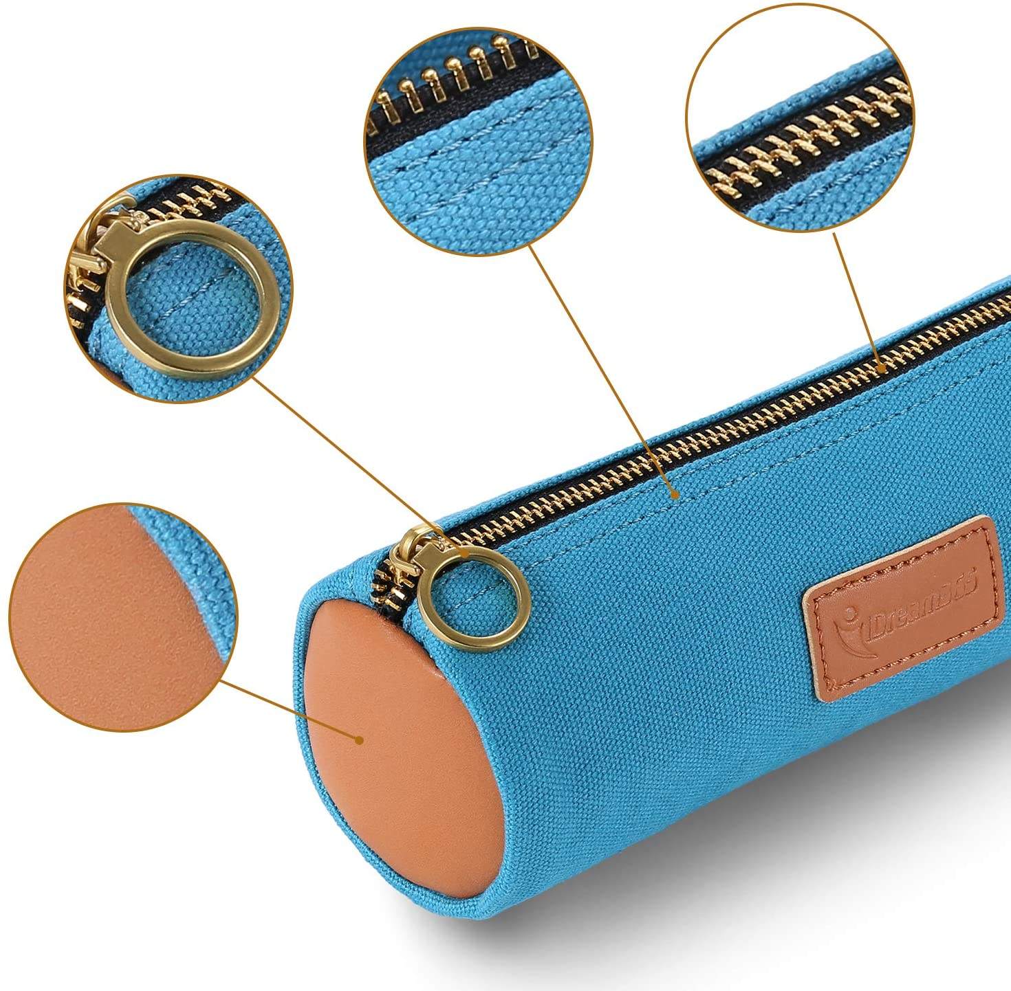 맞춤형 연필 가방 내구성 필통 가방, 황동 지퍼, 색상 디자인 - 노란색 연필 가방