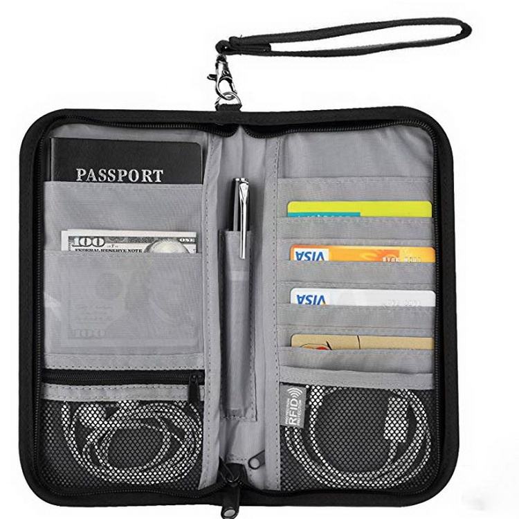 여권 홀더 커버 여행 문서 주최자 지갑, ID 카드 케이스