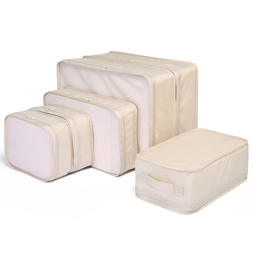  5 조각 여행용  접이식 수하물  키트 압축 포장 큐브