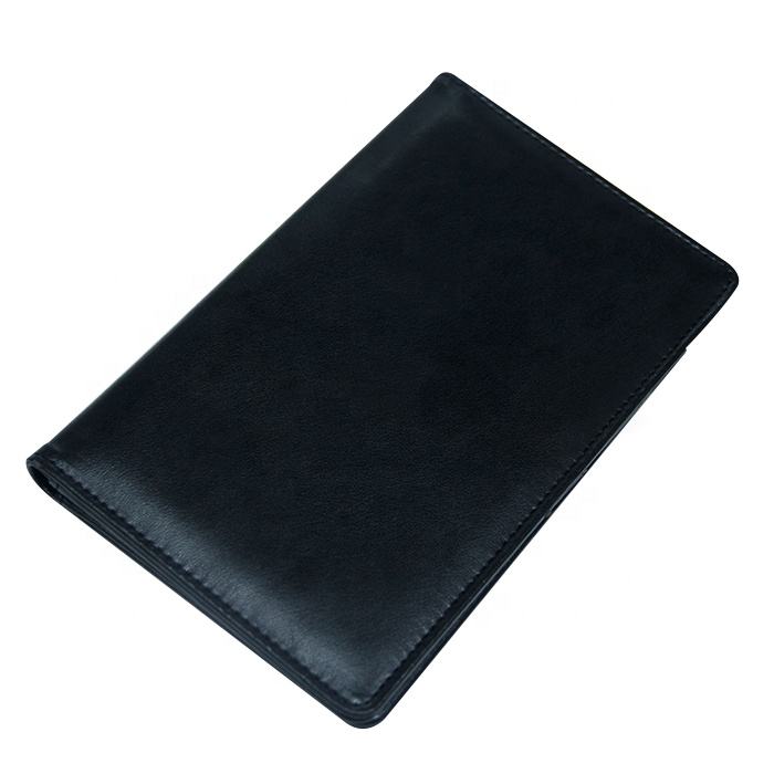 명함 여권용 블랙 PU/PVC 소프트 맨 가죽 여행 지갑