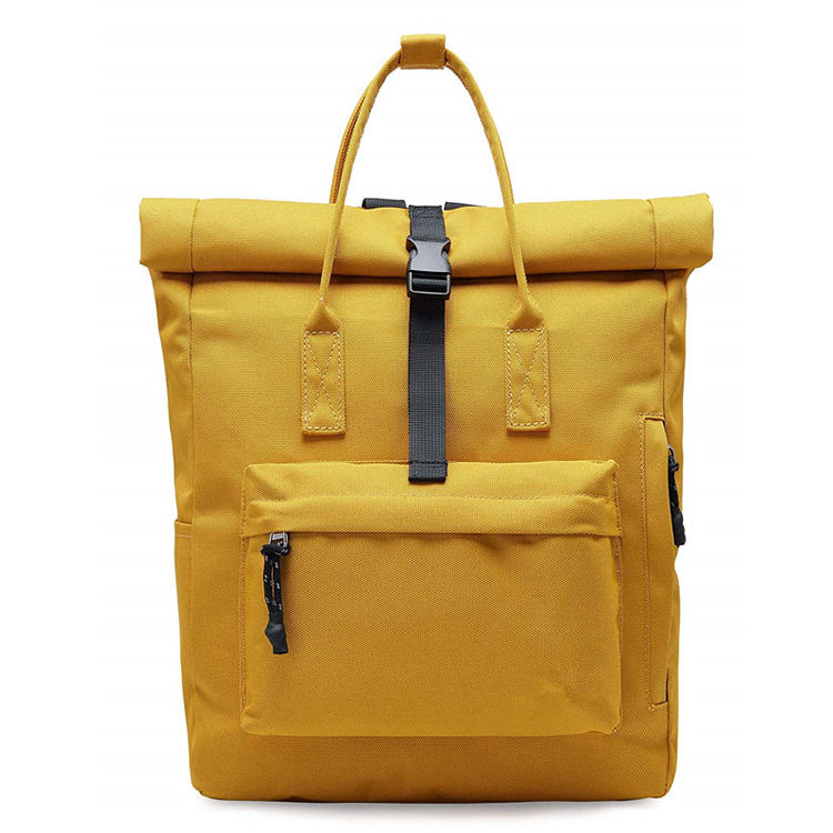 15' 팬시 옐로우 컬러  롤탑 비즈니스 노트북 배낭 여행 학교 