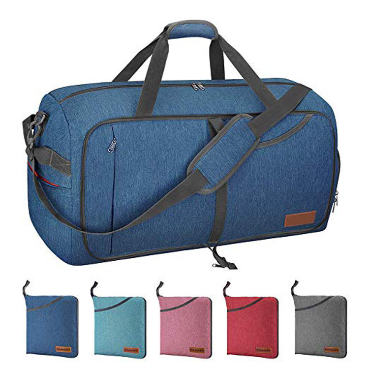 대형 접이식 방수 위켄더 의류 개인 상표 기본 여행용 더플 백