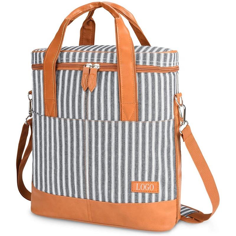 쿨러 토트 백 절연 피크닉  쿨러 가방 3병 와인