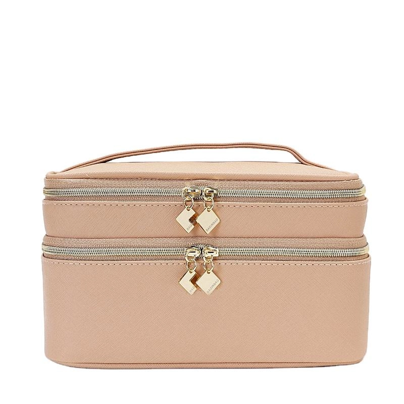 대용량 이중 저장 방수 휴대용 화장품 가방