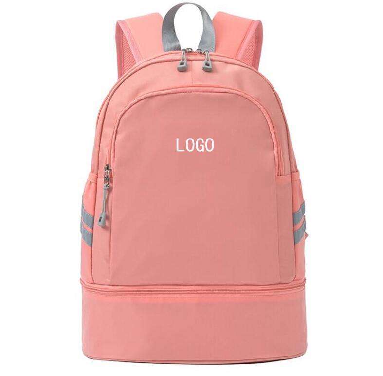 휴대용 더블 구획 핑크 방수 스포츠  수영 요가 여행 배낭 