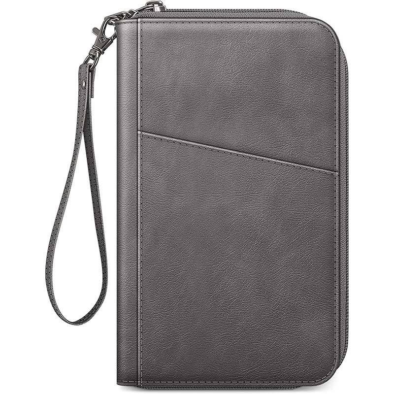 비건 가죽 rfid 차단 여행 문서 신용 카드  여권 홀더 지갑