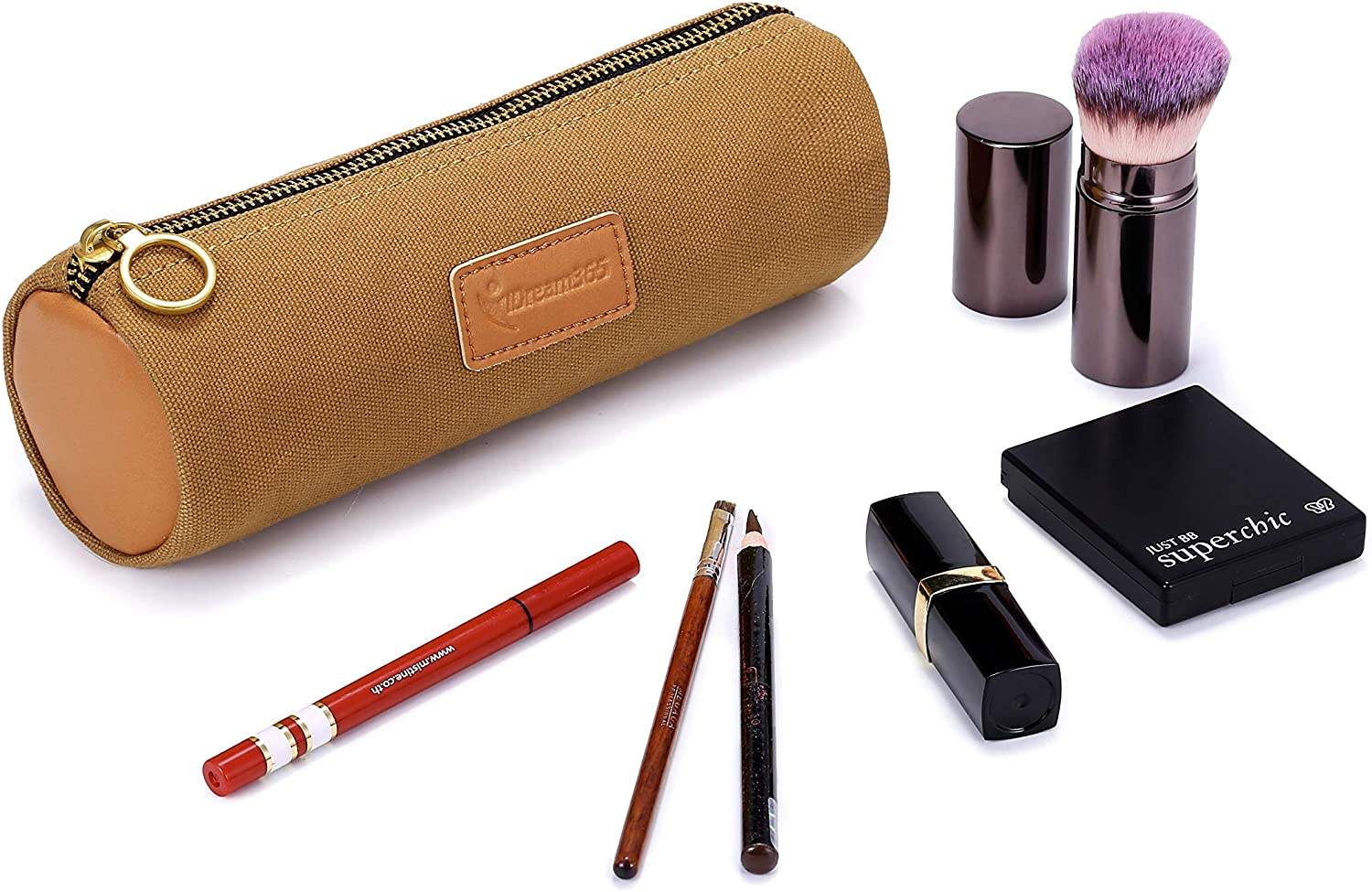 맞춤형 연필 가방 내구성 필통 가방, 황동 지퍼, 색상 디자인 - 노란색 연필 가방