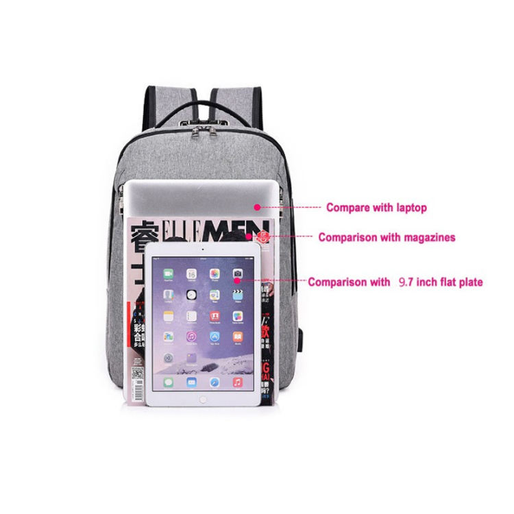 Usb 위탁 항구를 가진 물 저항하는 똑똑한 스포츠 책가방/비밀번호 자물쇠로