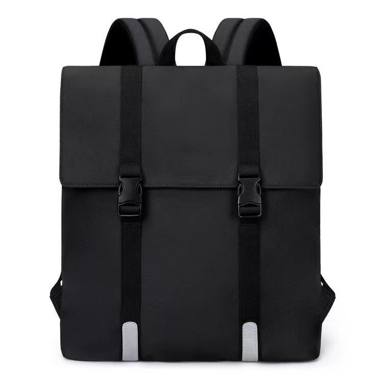 블랙 확장 롤탑 캐주얼 노트북 가방 방수 학교 대학 가방 