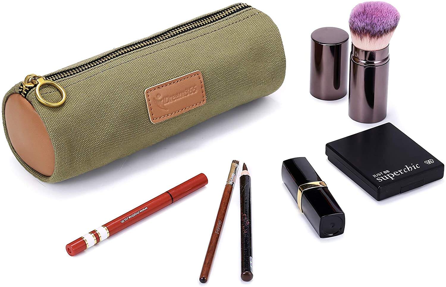 맞춤형 연필 가방 내구성 필통 가방, 황동 지퍼, 색상 디자인 - 노란색 연필 가방