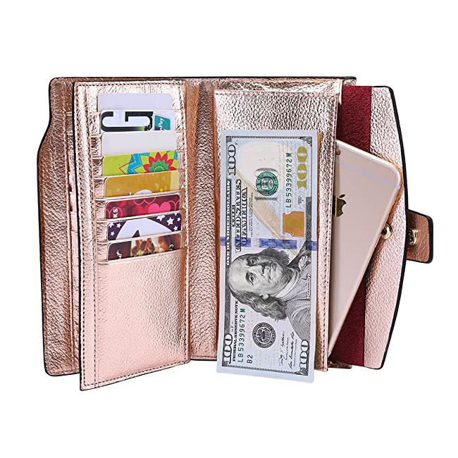  pu 가죽 지갑 여자 여행 지갑