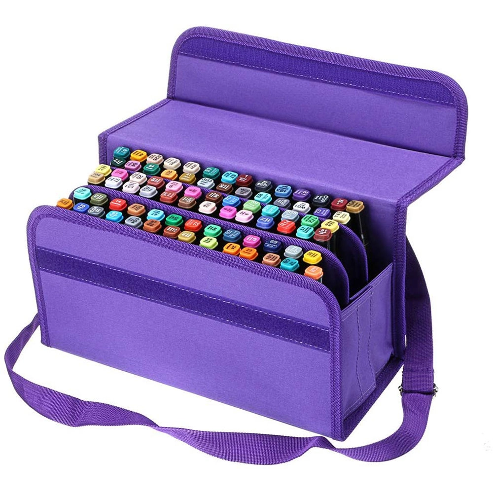 어깨 끈으로 여행하기위한 편리한 80 슬롯 carrring 립스틱 주최자 메이커 케이스 홀더 가방 