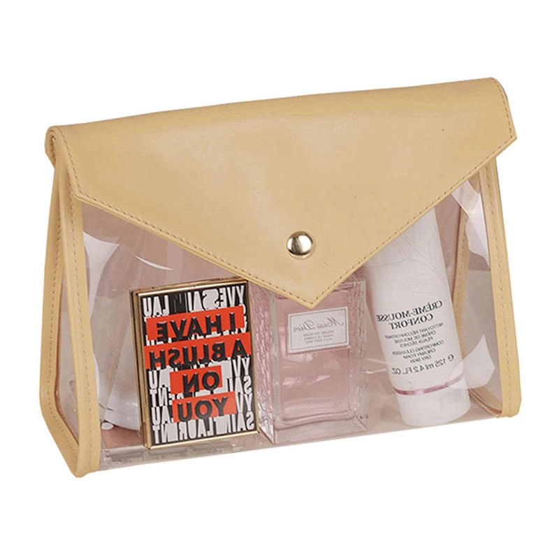 유행 소녀 화장용 부대 PU PVC 투명한 메이크업 저장 주머니