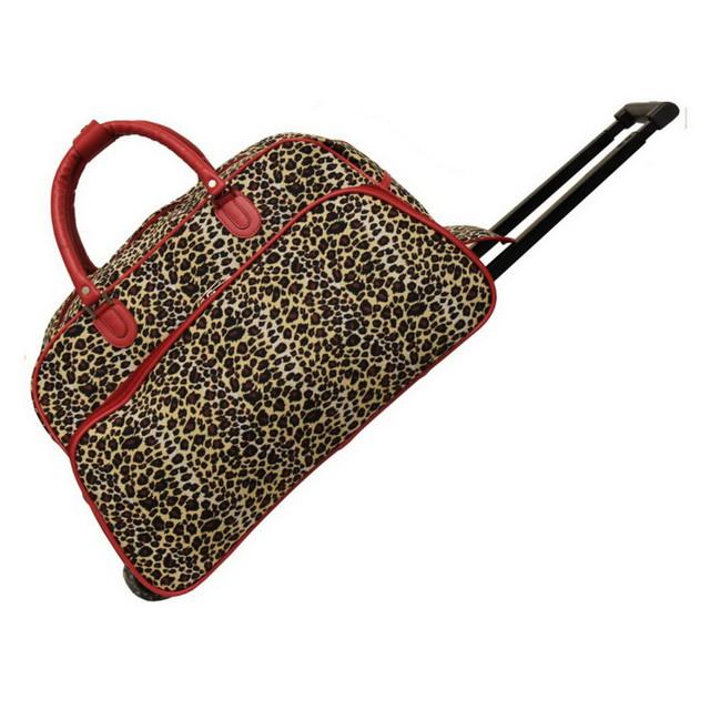 다색 올 시즌 사용자 지정 전체 인쇄 21인치 22' 여성은 롤링 더플 트롤리 가방을 계속 사용합니다.