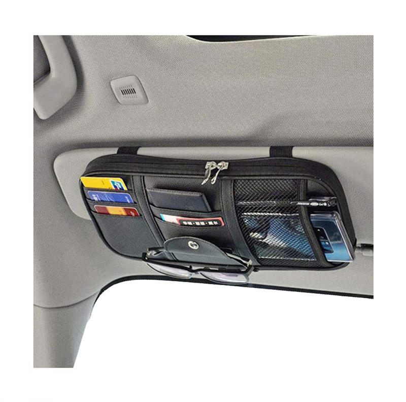 자동차 선 바이저 포인트 포켓  PU 가죽 문서  선 바이저