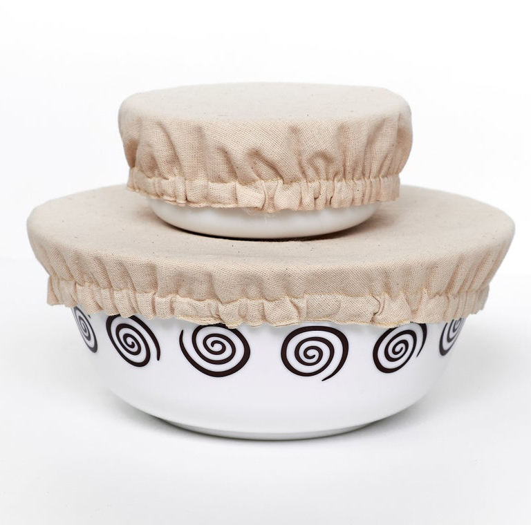 GOTS 인증 에코 유기농재사용 가능한 코튼 패브릭 그릇 커버