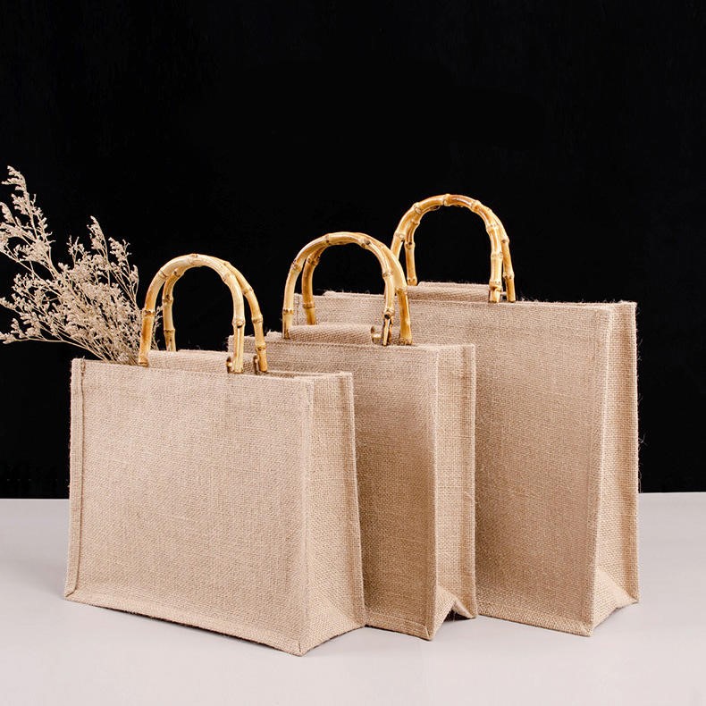 친환경 쇼핑 세련된 황마 유틸리티 삼베 토트 백