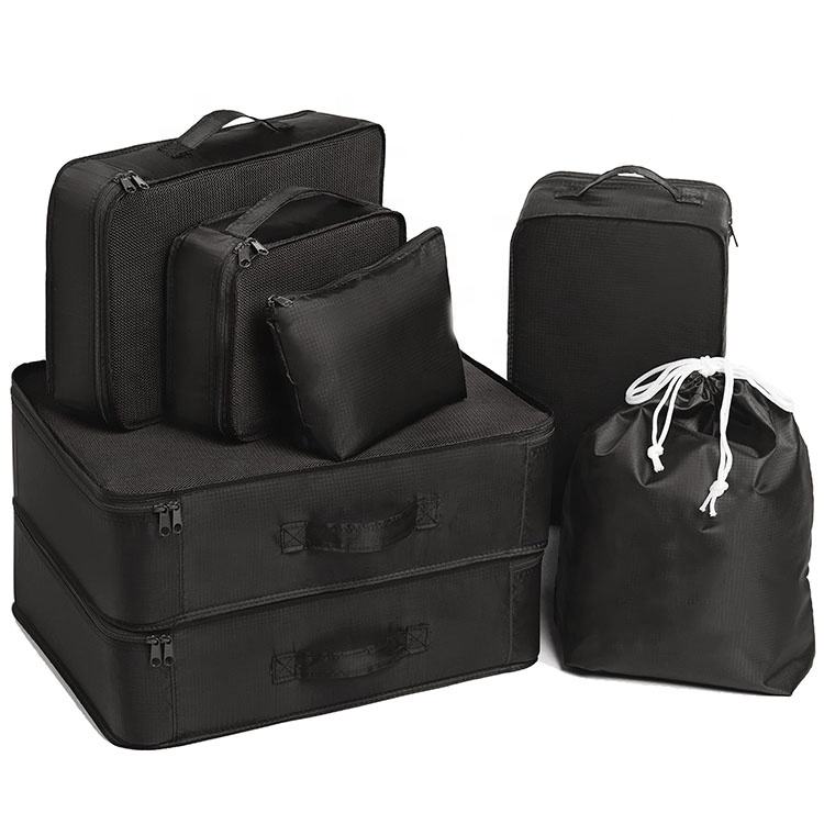 대형 공간 여행 압축 내구성 7pcs 세트 여행 수하물  포장 큐브 세트