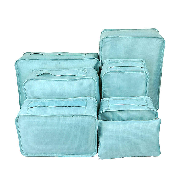 7pcs 여행 방수 세트 여행 수하물 의류  세면 용품 가방 포장 큐브