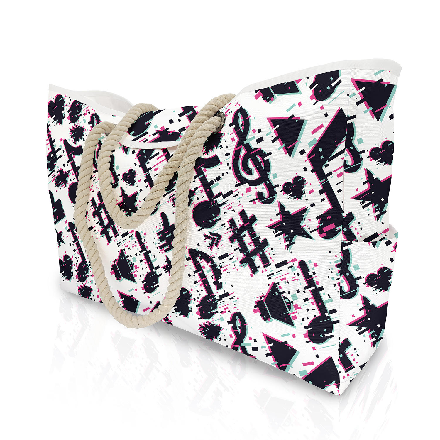  대형 여 인쇄 방수 c 토트 백 비치 가방 여성 토트 백 