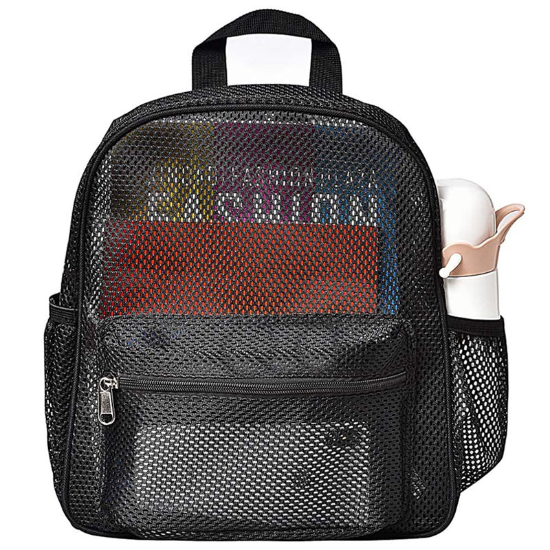 덧대진 결박 반투명 대학 노트북  작은 메시 책가방