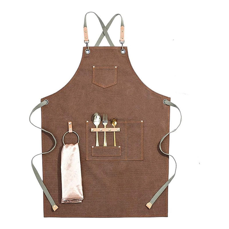 방수 성인 요리사 주방 바리 스타 앞치마 