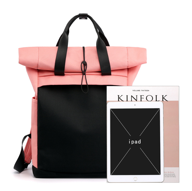 새로운 도착 패션 재활용 Rpet 롤탑 배낭 패션 롤탑 배낭 데이 팟