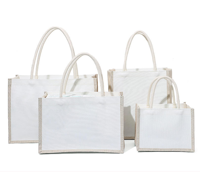 자연적인 면 끈달린 가방  환경 친화적 화포 끈달린 쇼핑백