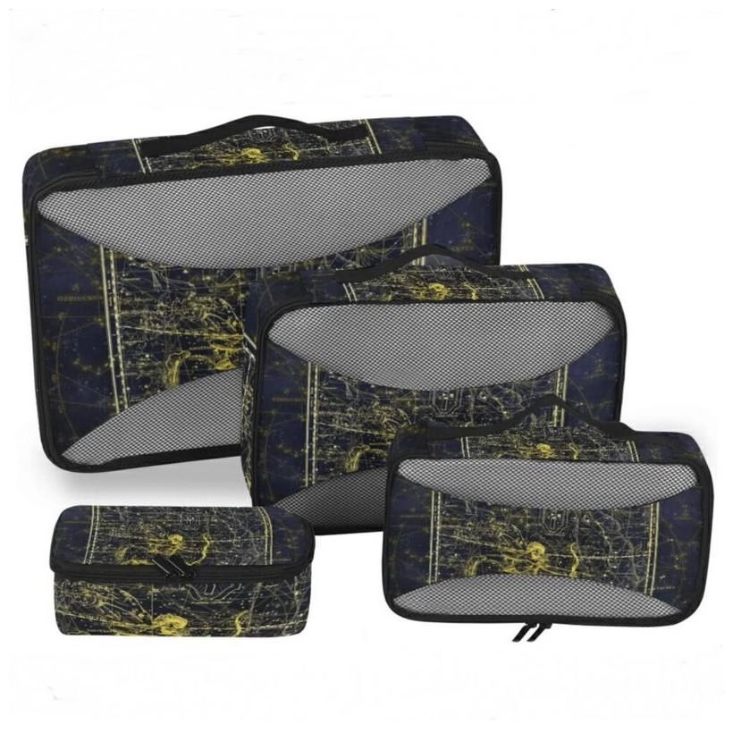 대량 승화 4pcs 여행 의류 보관 가방