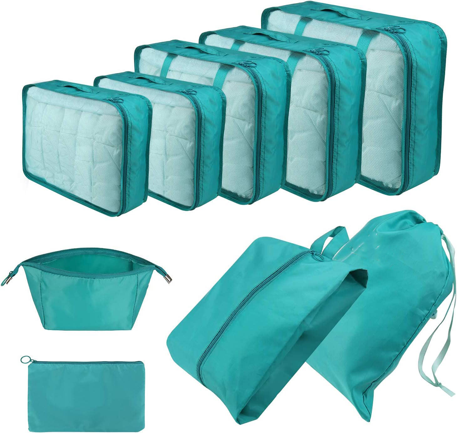 9개입 방수 화장품 세트 휴대용 여행 가방 신발 가방 