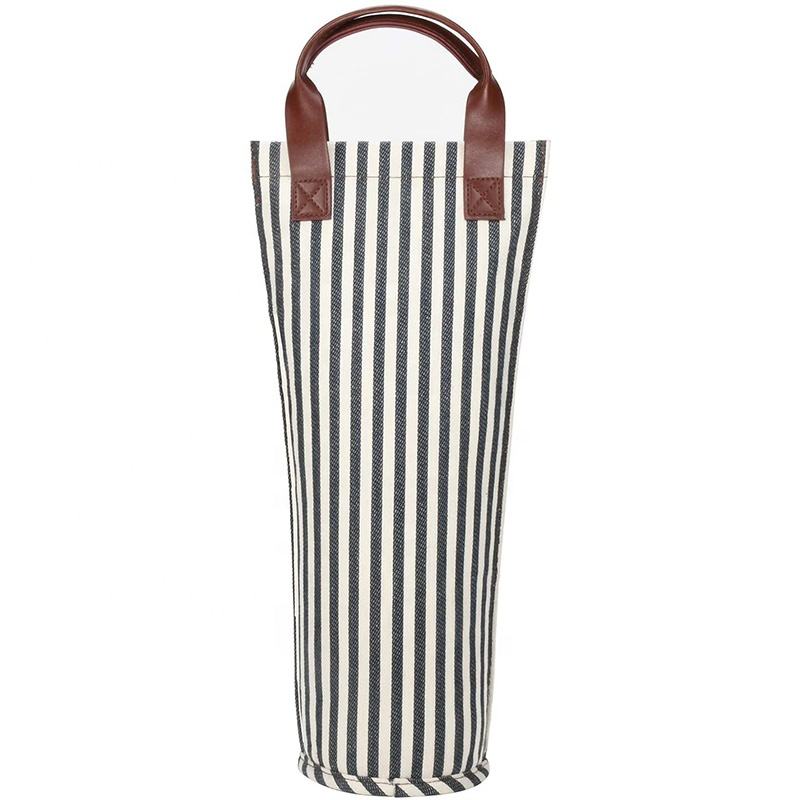 여행 피크닉 가죽 손잡이용 병 와인 토트 캐리어 쿨러 백 