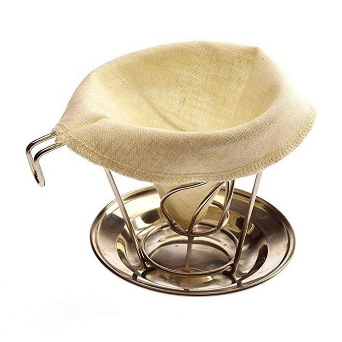  Eco  GOTS 대마 황마 재사용할 수 있는 유기 면 드립 커피 여과 백