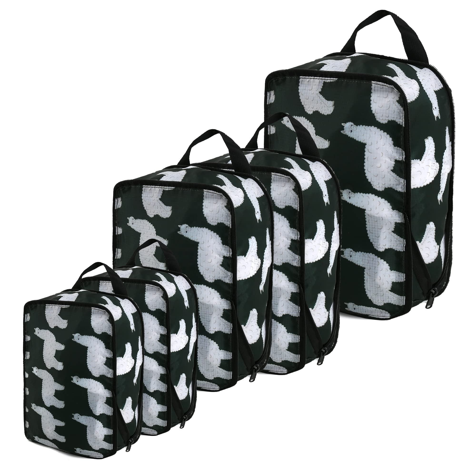 4피스 개별 여행용  압축 접는 수하물 포장 큐브