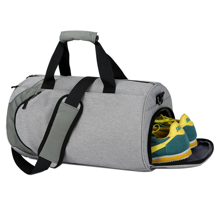 재생된 주문 로고 튼튼한 여행 남자 신발 격실을 가진 체육관 더플 백을 스포츠하십시오