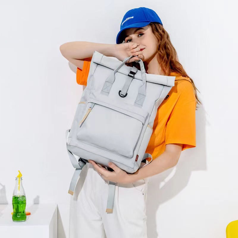 노트북  도난 방지 확장형 롤탑  학교 캐주얼 bookbag