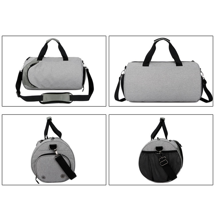 재생된 주문 로고 튼튼한 여행 남자 신발 격실을 가진 체육관 더플 백을 스포츠하십시오