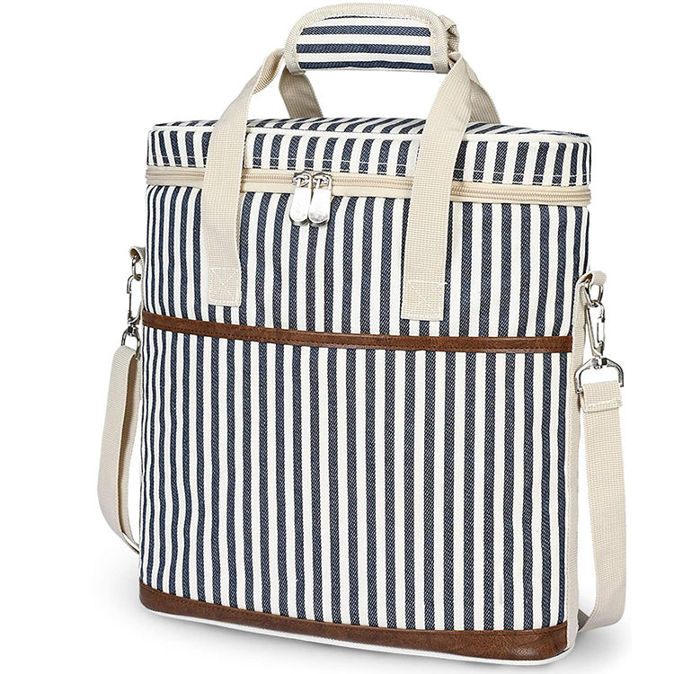 새로운 피크닉  3 병 와인 캐리 냉각 가방  절연  와인 쿨러 가방 