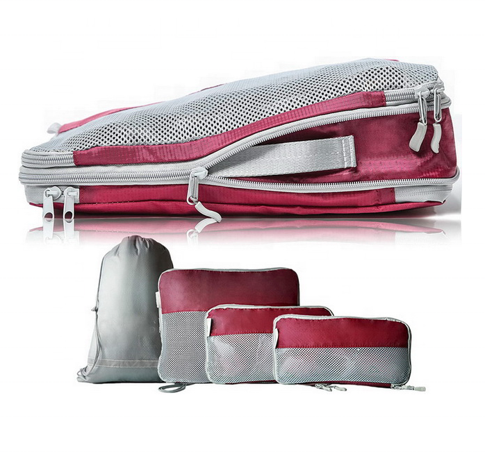 재활용 PET ECO 친화적 인 경량 압축 여행 포장 큐브 