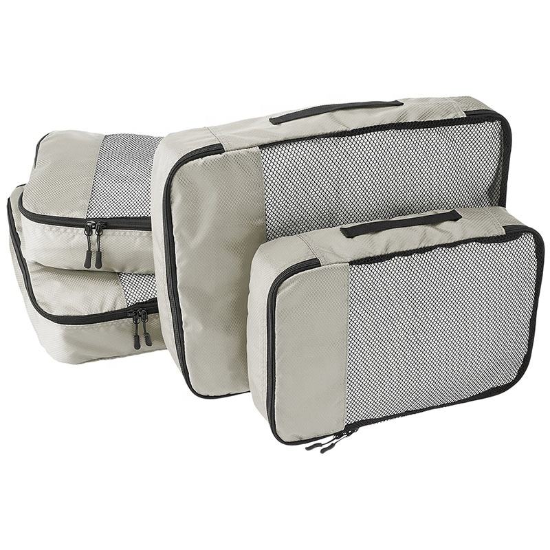 대용량 4 팩 압축 수하물  경량 여행 신발 포장 큐브 세트