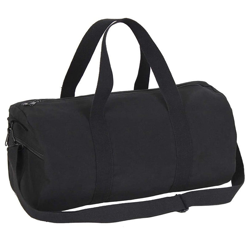 대형 배럴 모양 왁스 칠한 캔버스 체육관 스포츠 여행 가방