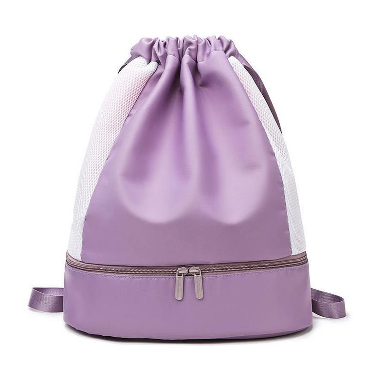 패션 비치 졸라 매는 끈 가방 방수 젖은 주머니 비치 가방 더블 레이어 