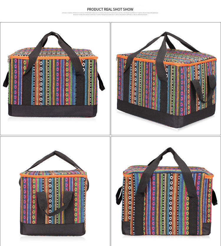 다기능 점심 가방 피크닉 상자 얼음 패키지 냉각기 가방 전체 인쇄
