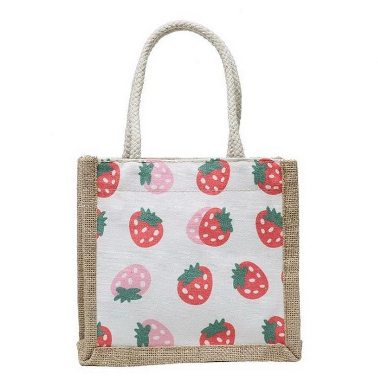 패션 인쇄 에코 삼베 지갑 점심 가방