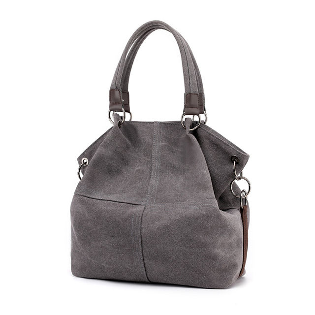 여성용 캔버스 빈티지 숄더 백  대형 토트 탑 핸들  핸드백