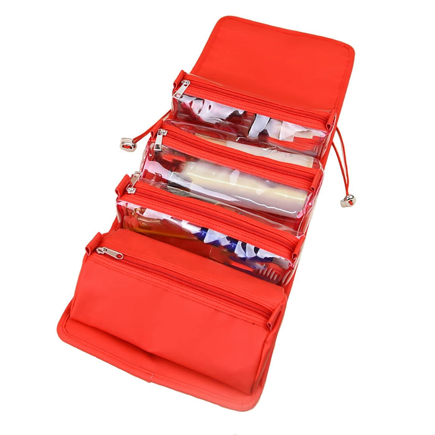 뜨거운 판매 PU 가죽  롤업 브러시 분리형 세면 용품 화장품 가방