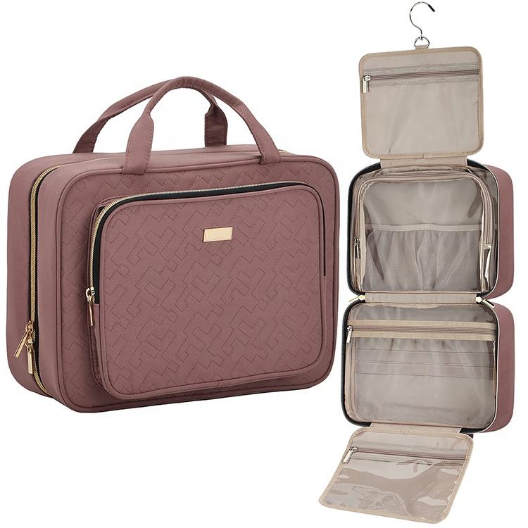 대용량 화장품 2 레이어 메이크업  분리형 걸이 세면 용품 가방