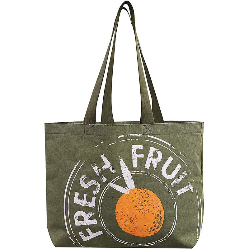  헤비 듀티 코튼 캔버스 대형 다목적 식료품 쇼핑 토트 백 