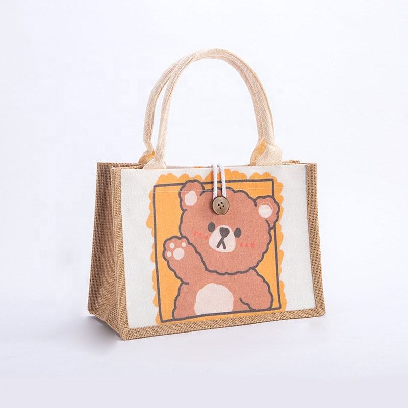 프로모션 Hotsale  천연 접이식  황마 삼베 쇼핑 토트 백