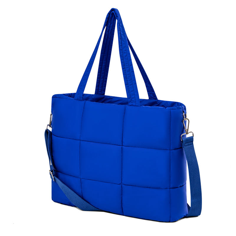  대형 퀼팅 푹신한 경량 소프트 패딩 다운 겨울 퍼퍼 토트 백