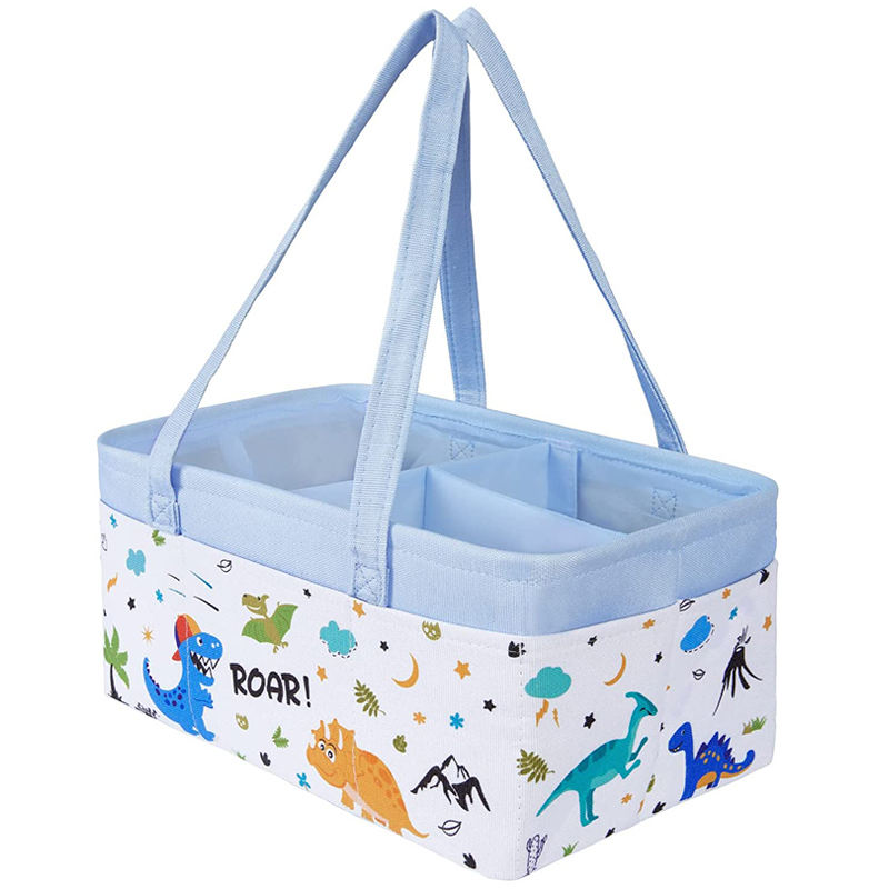  14 인치 면 화포 아기 기저귀 캐디 접을 수 있는 가방